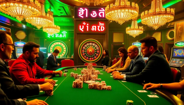 Experience the excitement of gambling with a vibrant casino scene where players enjoy high-stakes poker, integrating 호치민 마사지 as a relaxing option after the thrill.
