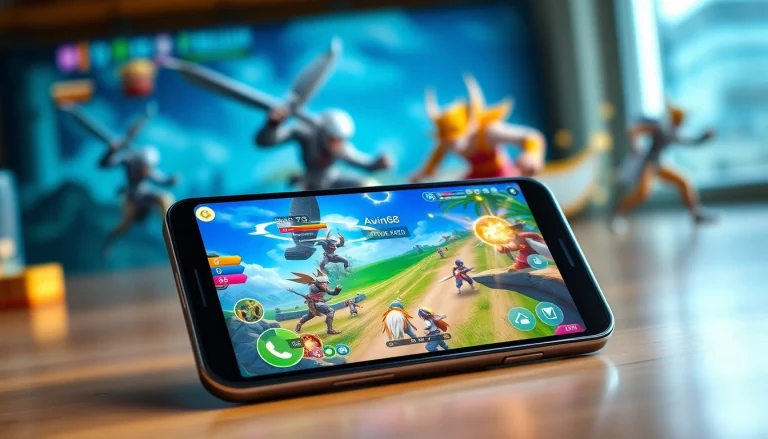 Download awin68 apk on a smartphone showcasing vibrant Android gaming graphics.