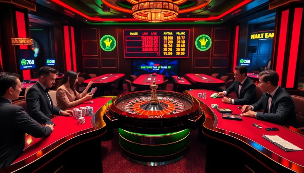 Experience the thrill of winning at the casino with https://af88.mba/ showcasing players surrounded by roulette, poker tables, and vibrant chips.