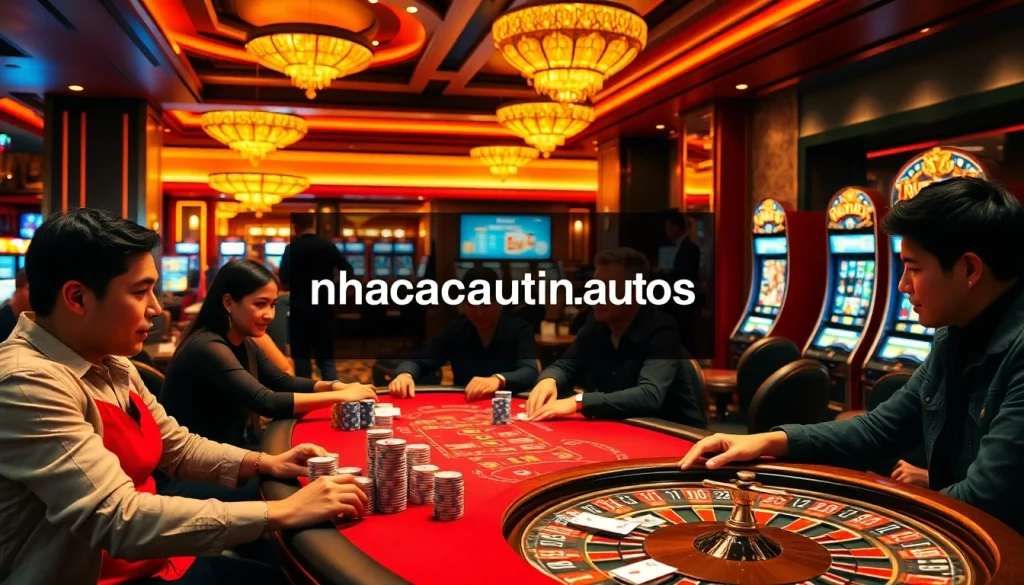 Experience thrilling gameplay at nhacaiuytin.autos with vibrant poker tables and slot machines.